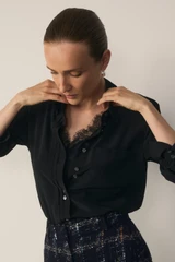 Rosella Silk Satin Cami Black