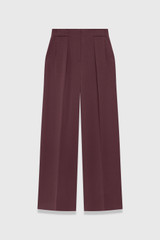 Clever Crepe Lyon Palazzo Trousers Deep Plum