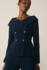 Clever Crepe Lorelli Jacket Navy
