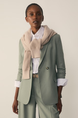 Clever Wool Blend Knighton Jacket Sage Green