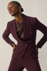 Clever Crepe Caselle Jacket Deep Plum