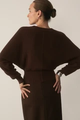 Rieti Cotton Silk Blend Sweater Raisin