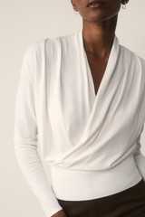 Cosette Stretch Knit Top Ivory