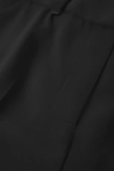 Clever Crepe Cropped Adelaide Wide-Leg Trousers Black