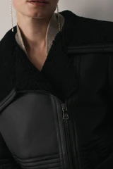 Alteri Shearling Coat Black
