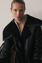 Alteri Shearling Coat Black
