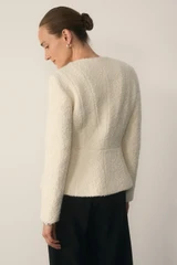 Sunbury Wool Blend Boucle Jacket Ivory