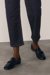 Olona Patent Leather Loafers Navy