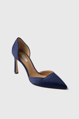 Treviso Satin Heels 80 Navy