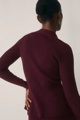 Alessi Merino Cotton Blend Top Plum