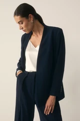 Clever Crepe Selsey Jacket Navy