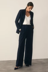 Clever Crepe Selsey Jacket Navy