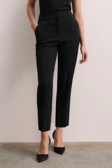Clever Crepe Tall Tavira Slim-Leg Trousers Black