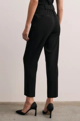 Clever Crepe Tall Tavira Slim-Leg Trousers Black