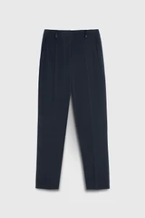 Clever Crepe Tall Tavira Slim-Leg Trousers Navy