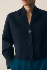 Gala Wool Cotton Blend Jacket Navy