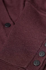 Velluto Merino Cardigan Deep Plum