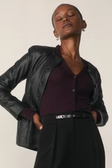 Velluto Merino Cardigan Deep Plum