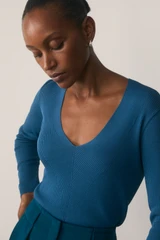 Roslin Stretch Knit Top Teal