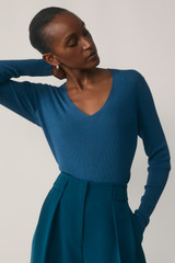 Roslin Stretch Knit Top Teal