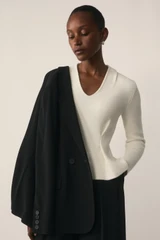 Roveta Cotton Blend Boucle Top Ivory