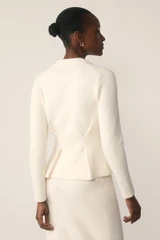 Roveta Cotton Blend Boucle Top Ivory