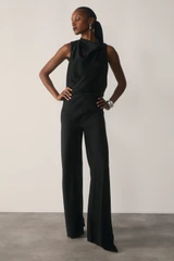 Lucena Satin Trousers Black