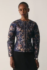 Montel Jacquard Jacket Midnight Blue
