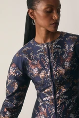 Montel Jacquard Jacket Midnight Blue