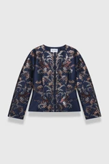 Montel Jacquard Jacket Midnight Blue