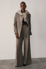 Arezzo Fleck Wool Blend Trousers Chestnut