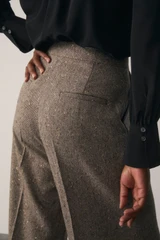 Arezzo Fleck Wool Blend Trousers Chestnut