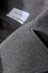 Tero Wool Blend Coat Grey Melange