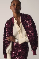 Pienza Sequin Skirt Burgundy