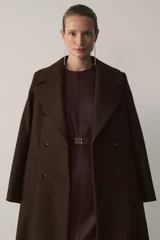 Knightley Wool Blend Coat Chocolate