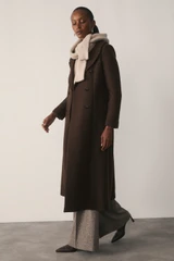 Knightley Wool Blend Coat Chocolate