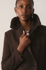 Knightley Wool Blend Coat Chocolate