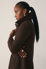 Knightley Wool Blend Coat Chocolate