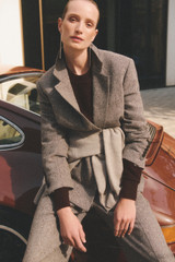 Lucca Fleck Wool Blend Jacket Chestnut