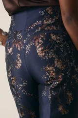 Esme Jacquard Trousers Midnight Blue