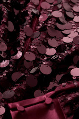 Corvetto Sequin Jacket Burgundy