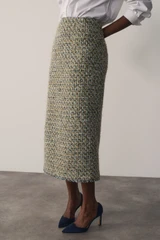 Pienza Tweed Skirt Gold