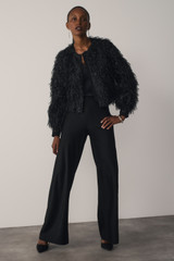 Corvetto Fluff Bomber Jacket Black