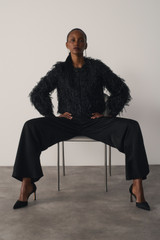 Corvetto Fluff Bomber Jacket Black