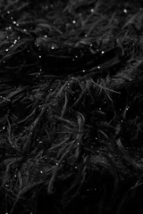 Pienza Feather Jacquard Skirt Black