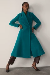 Finchley Wool Blend Coat Kingfisher Blue