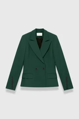 Clever Wool Blend Romano Jacket Forest Green