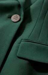 Clever Wool Blend Romano Jacket Forest Green