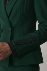 Clever Wool Blend Romano Jacket Forest Green