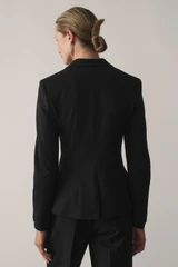 Clever Wool Blend Romano Jacket Black